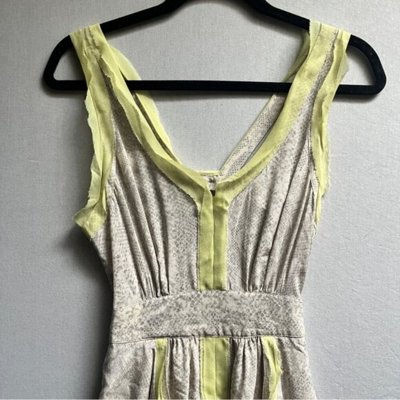 Rebecca Taylor 100% Silk Dress Grey Python Snake Print Maxi V-Neck Size 0 - Picture 10 of 15